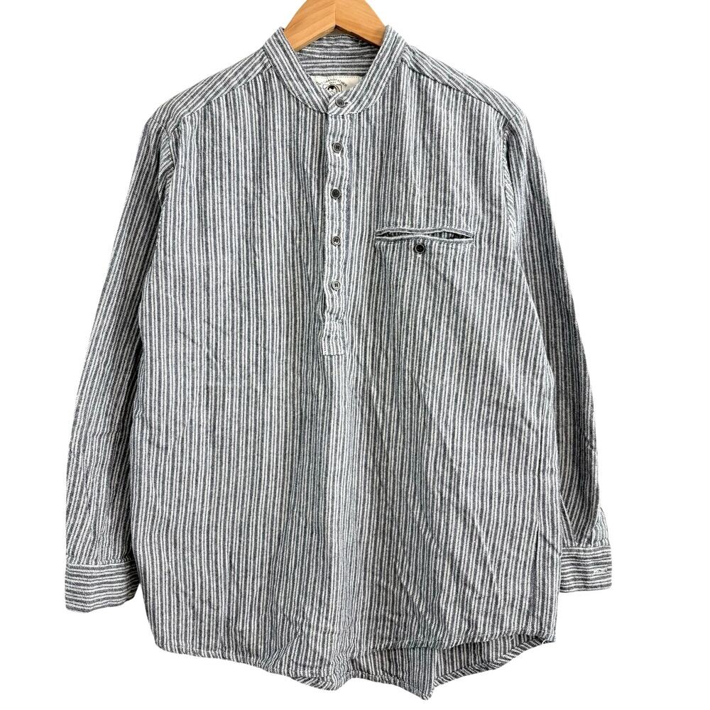 Lee Valley Ireland My Grandfather Shirt 100% Cotton Long Sleeve Shirt Mens Small